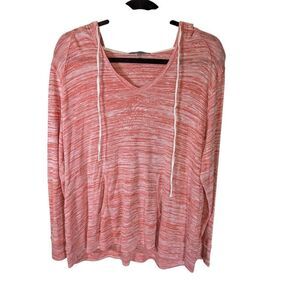 Retro-ology Red Stretch Pullover Hoodie Lightweight Sweater Women's Size 1X